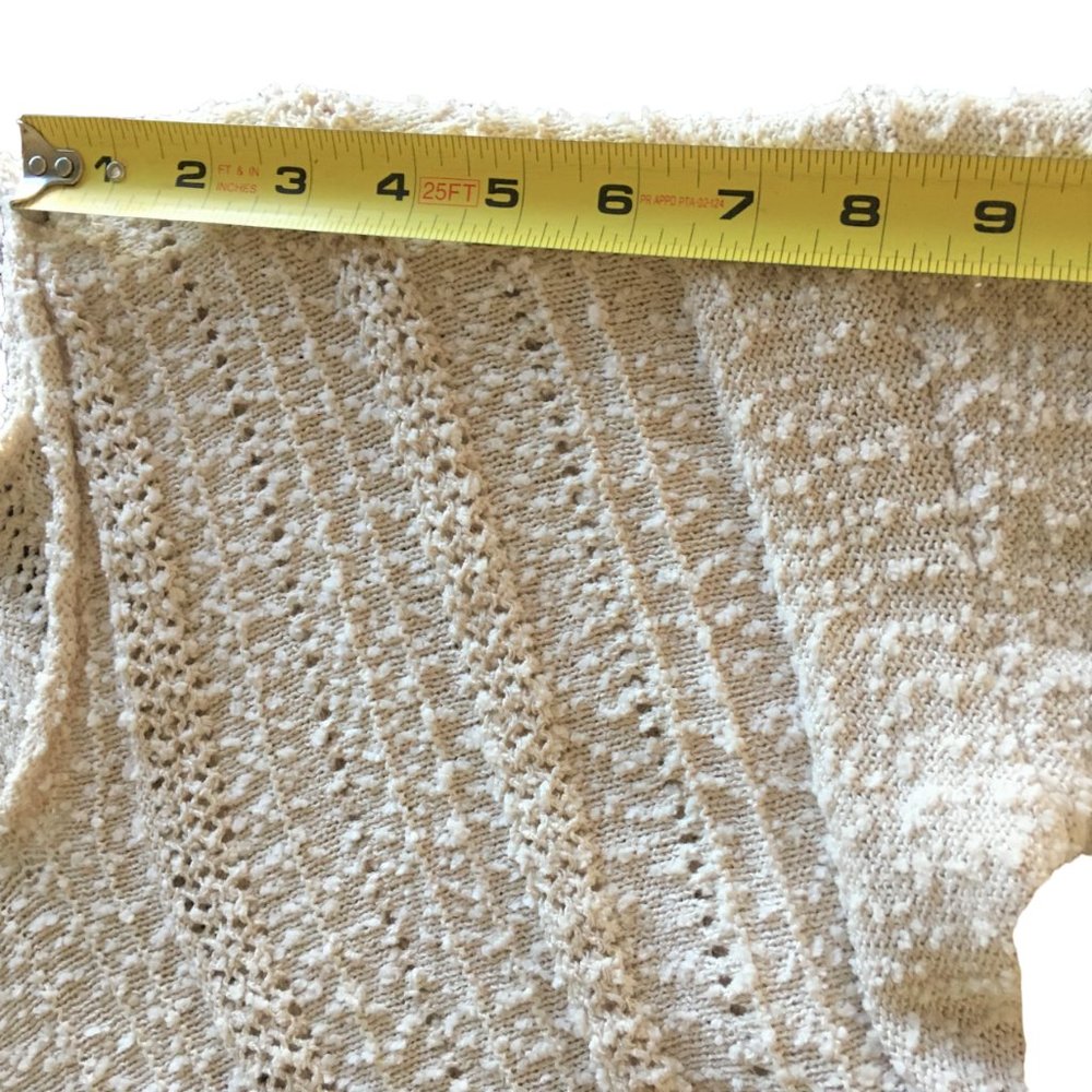 Sweater Crochet Knitted Long Sleeves V-neck Women’s Size Small - Picture 8 of 9